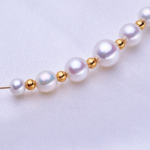สร้อยคอไข่มุกน้ำจืด tilian มีกระดูกไหปลาร้ากลมและสร้อยคอทอง18K - Product Image 1