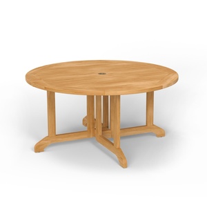 <b>Round</b> Wooden <b>Dining</b> <b>Table</b> <b>Solid</b> <b>Wood</b> Modern Design Stable 6 Seater Home Furniture - Product Image 1