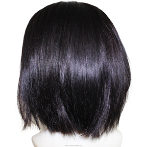 Step into chic simplicity with 4x4 closure <b>wig</b> 12 14 inch human hair virgin bob—clean cut, soft volume, effortless styling - Product Image 6