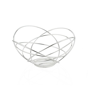 Panier à fruits en fil métallique, bol rond en métal, support décoratif pour légumes, pain, collations, articles ménagers, rangement - Product Image 6