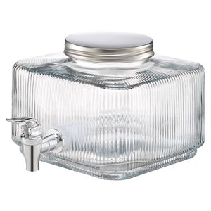 Dispenser per Bevande in Vetro da 0,8 Galloni con Rubinetto Anti-Goccia e Coperchio, Funzione Mantenimento Calore, Nuovo, Ideale per Feste, Tè Freddo, Limonata - Product Image 6