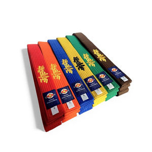 Cinturón de Karate Profesional de Alta Calidad, Bordado en Algodón con Logotipo, Cinturones de Karate Kyokushin - Product Image 1