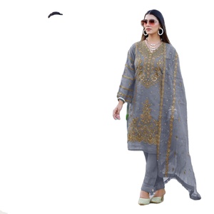 Shalwar Kameez indien de qualité supérieure prêt à porter pour les fêtes de mariage, vente en gros, design fantaisie en modal et viscose pour femmes, Inde - Product Image 1