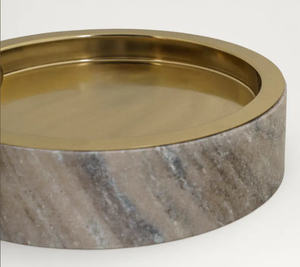 Bol de service de luxe doré avec base en marbre, plat à dessert en métal, casserole en céramique antiadhésive avec revêtement émaillé, plat couvert pour la maison et l'hôtel - Product Image 3