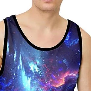 เสื้อกล้ามพิมพ์ลายสำหรับผู้ชายเสื้อกล้ามระบายอากาศได้ดีดีไซน์ใหม่ล่าสุด - Product Image 4
