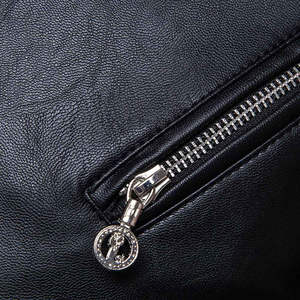 Vestes pour hommes classiques de haute qualité en cuir véritable imperméable et écologique avec logo sur le devant pour un look décontracté et tendance au quotidien - Product Image 4