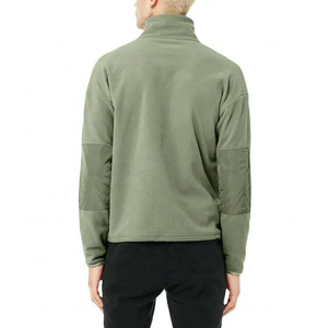 Sudadera de Forro Polar Verde Oliva para Hombre con Media Cremallera, Cuello Alto y Bolsillo Canguro, Servicio de Etiquetas y Empaque Personalizados OEM - Product Image 2