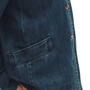 Veste en jean moderne pour femme, manteau décontracté à manches longues avec boutons sur le devant, idéal pour le streetwear et les voyages - Product Image 6