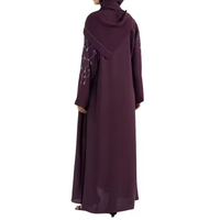 Robe Abaya Musulmane Décontractée Grande Taille pour Femme, Modèle Dernier Cri, Vente en Gros, Tissu Respirant Extensible Quadridirectionnel, Longueur Midi, Style Dubaï, Tendance Hijab