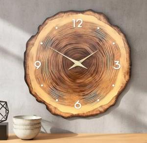 Reloj de Pared de Madera de Nogal Hecho a Mano, Geométrico, de Cuarzo Analógico, de Una Sola Aguja, Moderno, Minimalista, Decoración de Pared para Bodas, Funciona con Batería - Product Image 4