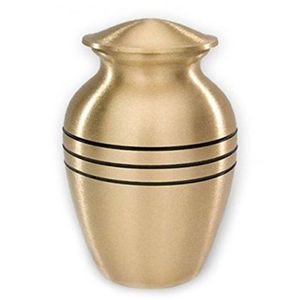 Classic Brass <b>Keepsake</b> Urn for Human Ashes - Small Decorative Metal Funeral Urns - Memorial Cremation Urns for Adult & Pet Ashes - Product Image 1