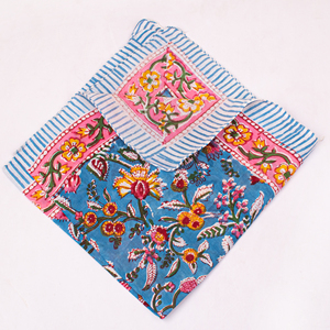 Fashion Floral Square Cotton Breathable Scarf Multifunctional Winter Spring Summer Style Blue <b>Pink</b> Patterned Neck <b>Wrap</b> - Product Image 4