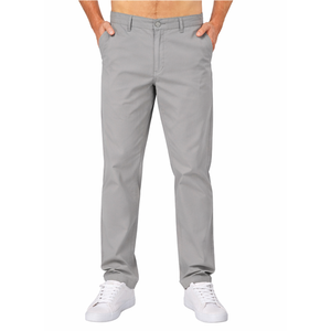 Pantalon chino tissé marron slim fit pour homme - Fermeture boutonnée, respirant, écologique, décontracté, pour le bureau, le travail quotidien, léger et tendance - Product Image 1