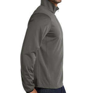 Suéter con capucha de punto para hombre, 100% algodón, manga larga, cuello alto con media cremallera, logotipo bordado personalizado, venta al por mayor 2025 - Product Image 6