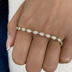 Pulsera de Oro con Diamantes Redondos Brillantes Cultivados en Laboratorio, Certificación IGI, Oro Amarillo, Rosa o Blanco de 10K, 14K o 18K, Joyería de Lujo para Novias - Product Image 6