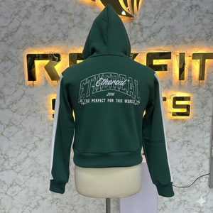 REXFIT SPORTS Sudadera con capucha prémium personalizada con estampado DTG, lavado ácido, forro polar grueso, estilo urbano, con cremallera completa, fabricación OEM - Product Image 3
