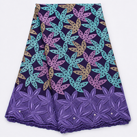 Tissu de dentelle africaine premium, tissu de dentelle suisse en voile, tissu brodé, tissu de dentelle filet pour robe de mariée Aso Ebi, caftan, acheteur professionnel
