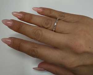 Anillo de Boda de Media Eternidad de Oro de 14k con Diamantes Cultivados en Laboratorio de Corte Baguette, 0.50ctw, 10 Piedras, Anillo Apilable a Juego, Venta al por Mayor de Fábrica - Product Image 6