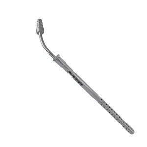 Tube d'aspiration Poole 23 FR OD courbé 10 pouces, instrument médical chirurgical, acier inoxydable de qualité allemande, réutilisable, autoclavable - Product Image 2