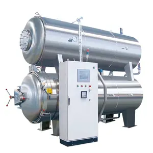 Glass Bottle Canned Sterilization Rotary Sterilization Pot Horizontal Food Sterilizer Rotary Retort Machine