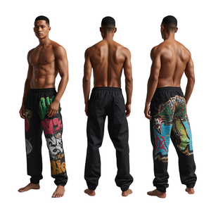 <b>Men</b> Graffiti Print Streetwear Waterproof Canvas <b>Long</b> Hard Shell <b>Jacket</b> - Product Image 1