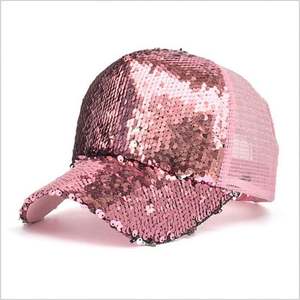 Gorra de Béisbol Personalizable con Lentejuelas Brillantes para Espectáculos, 100% Poliéster, Estilo Común - Product Image 1