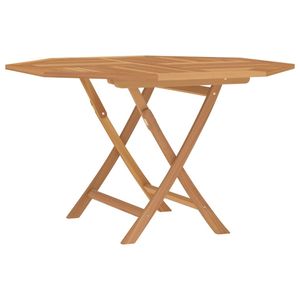 Tavolo da giardino pieghevole in legno massello in Teak 43.3 mobili da esterno "x 43.3" x 29.5" - Product Image 2