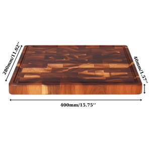 End Grain Butcher Block Cutting Board Thick Acacia Wood Chopping Board Heavy Duty <b>Kitchen</b> Board - Product Image 5