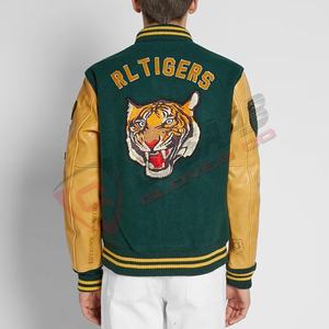 Vestes d'université de baseball en laine et lettres imprimées de haute qualité pour hommes, respirantes, nouveau design pour l'hiver, prix de gros - Product Image 3