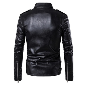 Chaquetas de Cuero para Hombre, Diseño Moderno 2026, Color Negro, Chaqueta de Cuero de Manga Larga para Hombre 2026 - Product Image 2