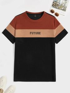 เสื้อยืดเด็กผู้ชาย คัลเลอร์บล็อก ผ้าฝ้าย 100% เนื้อนุ่ม มีกระเป๋า รับทำโลโก้ตามสั่ง รับผลิตแบบ OEM ODM เสื้อผ้าขายส่ง - Product Image 3