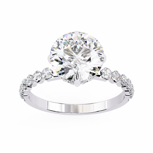 Diamante Redondo Suelto Cultivado en Laboratorio en Oro de 10K |   Certificado por IGI |   Alto Brillo |   Anillos de compromiso, colgantes y pendientes - Product Image 1