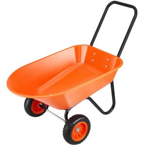 5 Cu. Carrello da Giardino Ribaltabile con Capacità di Carico di 180 kg, 2 Ruote Larghe 10 Pollici, Carriola in Metallo con Capacità d'Acqua di 100L - Product Image 1