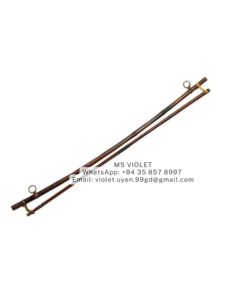 ชุดไม้แขวนเสื้อผ้าไม้ไผ่แบบวินเทจ 6 ชิ้น เป็นมิตรกับสิ่งแวดล้อม พร้อมแผ่นกาวติดตั้งในตัว สำหรับเสื้อผ้า ผลิตในเวียดนาม - Product Image 1