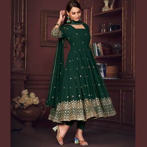 slim fit dress slacks Mint Green Anarkali Dress For Wedding – Gunj Fashion