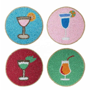 Nuevo Producto en Oferta, Posavasos de Cuentas Personalizables Ecológicos de Alta Calidad Hechos a Mano en India - Product Image 4