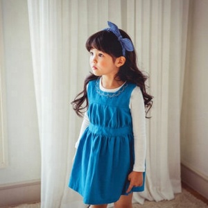 Tissu brodé à la main de style indien, nouvelle collection, pour votre petite princesse, fabriqué avec un coton pur et doux, bleue - Product Image 3