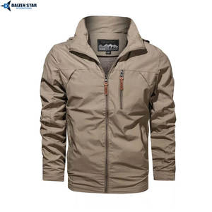Windproof Softshell <b>Jacket</b> with Fleece Lining Stand Collar Front Pocket Hooded Eco-Friendly Outdoor Tactical <b>Jacket</b> - Product Image 6