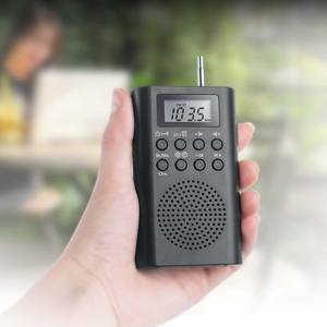 ODM <b>Vintage</b> Look Portable FM PLL Pocket Radio with preset stations LCD Display Snooze sleep and alarm function mono <b>speaker</b> - Product Image 2