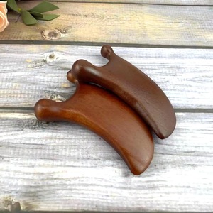 Masajeador Facial Gua Sha de Madera Rústica Ecológica con Madera de Acacia Sólida para Relajación Muscular - Regalo de Año Nuevo - Product Image 1