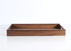 <b>Walnut</b> Wood Ottoman Tray with Handles. Living Room Hosting Decor tray Wooden Home Decor Tray for Dining <b>Coffee</b> <b>Table</b> and Office - Product Image 2