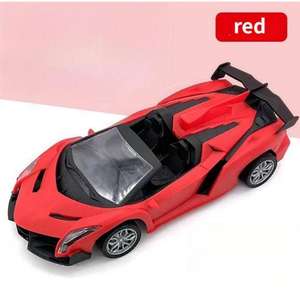 Voiture de sport télécommandée à l'échelle 1:18, véhicule jouet RC avec lumières et volant de direction pour enfants et adultes - Product Image 3