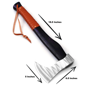 Hache industrielle LEGACY BLADES en acier à haute teneur en carbone, manche en bois naturel, qualité professionnelle pour la foresterie et la coupe du bois - Product Image 2