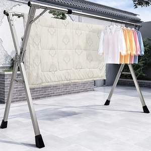 Tendedero de Ropa Plegable Portátil de 2.4m con Múltiples Varillas, Duradero, para Uso en Interiores y Exteriores, Ahorra Espacio, para Colgar Ropa - Product Image 4
