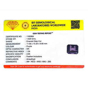 Loose 8.1 Carat Faceted Heart Cut Amethyst Gemstone for Fine Jewelry - Product Image 4