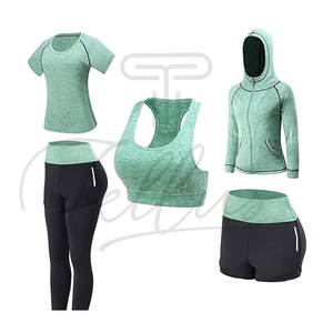 Ensemble de yoga 5 pièces le plus vendu, léger, pour femmes, prix de gros, nouveau design, ensemble de yoga pour femmes en vente - Product Image 6