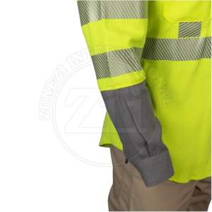 Camisas de Trabajo ZUNEZI, Resistentes al Fuego, de Lona de Algodón Grueso, con Broches, Costuras Reforzadas, Protección de Nivel FR para Hombre - Product Image 4