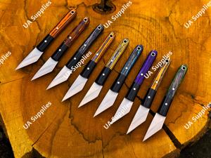 UA Supplies มีดอเนกประสงค์สแตนเลสเกรดอุตสาหกรรม/DIY คมกริบ ด้ามไม้หลากสี บรรจุกล่องสำหรับพกพาอย่างถูกกฎหมาย รับผลิตแบบ OEM - Product Image 2