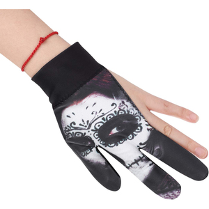 Gants mi-doigts imprimés Jour des Morts, transfert par sublimation, polyester, unisexe, décontractés, toutes saisons, fermeture auto-agrippante - Product Image 6