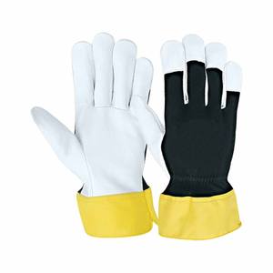 Gants de travail en cuir de chèvre et cuir de vachette pleine fleur, résistants à la chaleur, pour la protection personnelle et le jardinage, vente en gros - Product Image 1